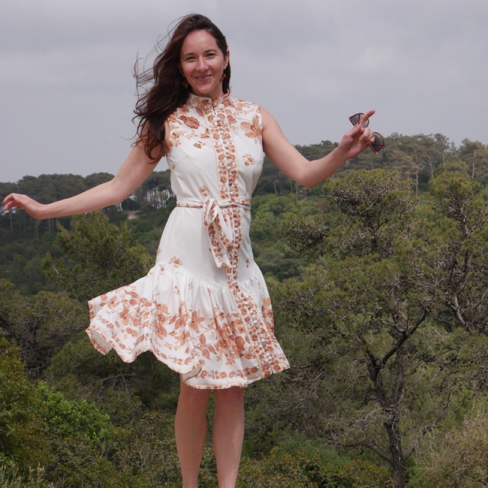 Zimmermann summer dress with a slip, 100% linen